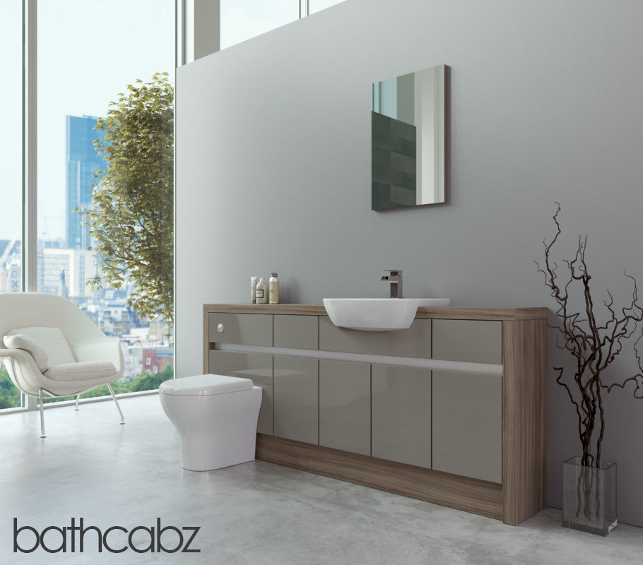 SIDONA DRIFTWOOD BASE UNITS BATHROOM FITTED FURNITURE