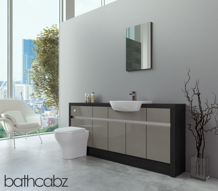 SIDONA HACIENDA BLACK BASE UNITS BATHROOM FITTED FURNITURE