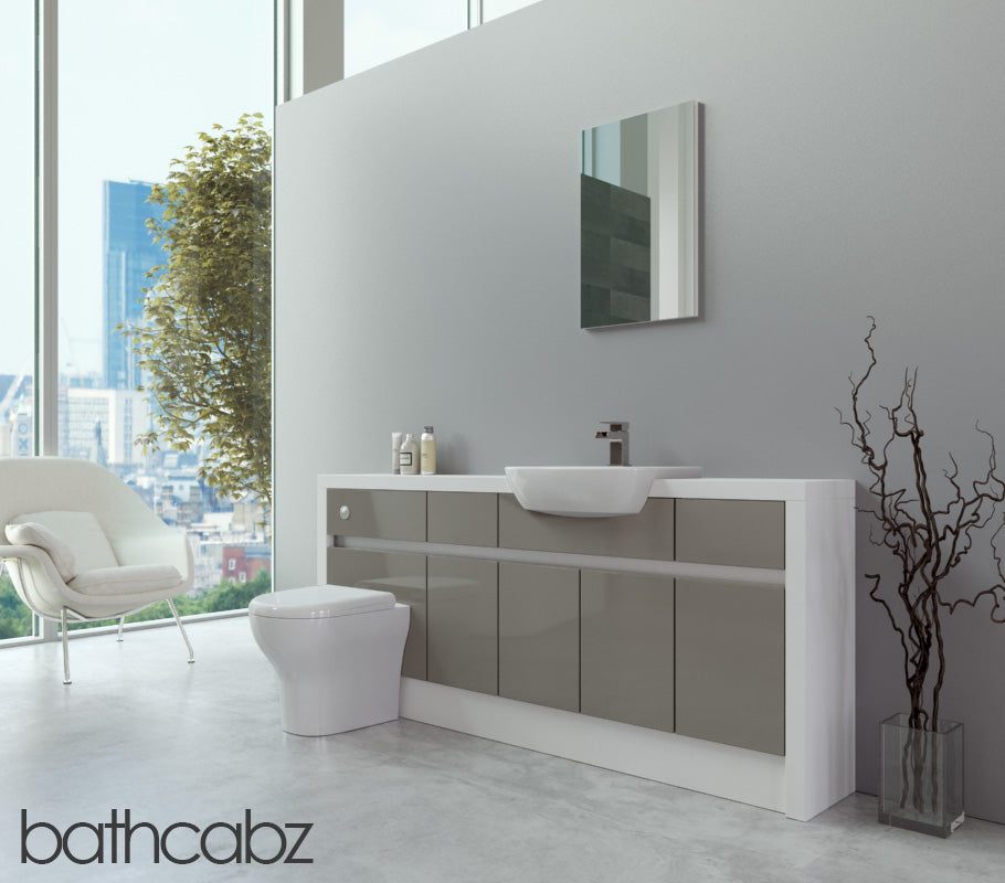 SIDONA WHITE MATT BASE UNITS BATHROOM FITTED FURNITURE