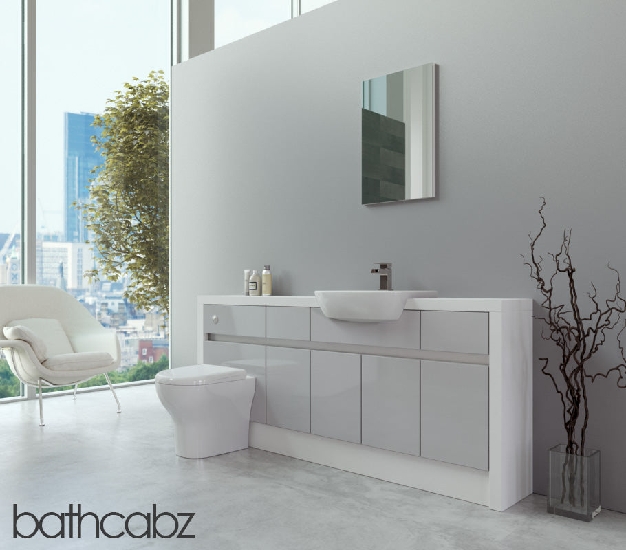 SIDONA WHITE MATT BASE UNITS BATHROOM FITTED FURNITURE