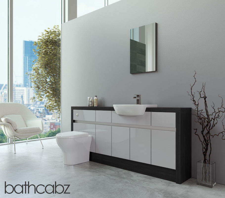 SIDONA HACIENDA BLACK BASE UNITS BATHROOM FITTED FURNITURE