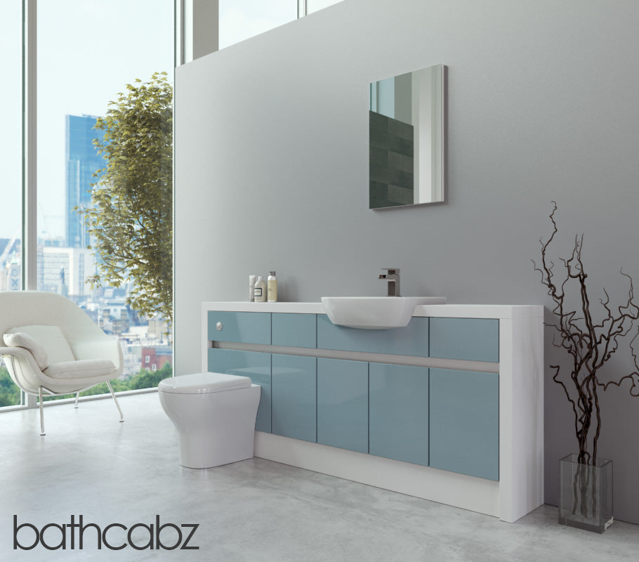 SIDONA WHITE MATT BASE UNITS BATHROOM FITTED FURNITURE