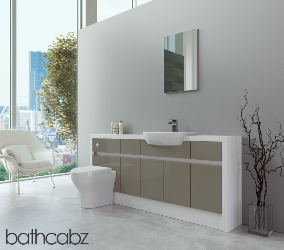 SIDONA WHITE MATT BASE UNITS BATHROOM FITTED FURNITURE