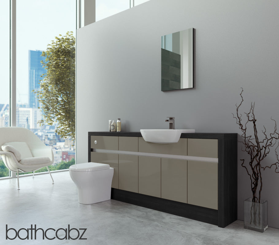 SIDONA HACIENDA BLACK BASE UNITS BATHROOM FITTED FURNITURE