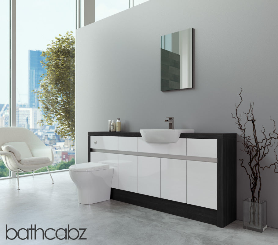 SIDONA HACIENDA BLACK BASE UNITS BATHROOM FITTED FURNITURE