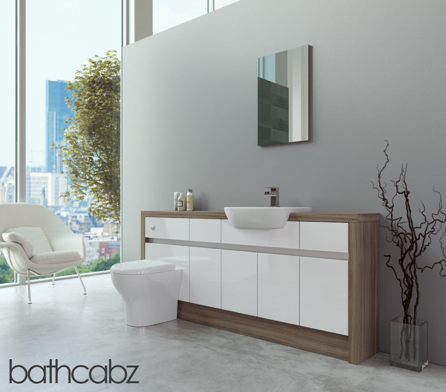 SIDONA DRIFTWOOD BASE UNITS BATHROOM FITTED FURNITURE