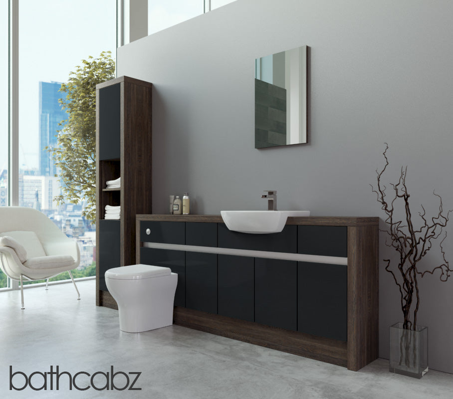 SIDONA MALI WENGE BASE & TALL UNIT BATHROOM FITTED FURNITURE