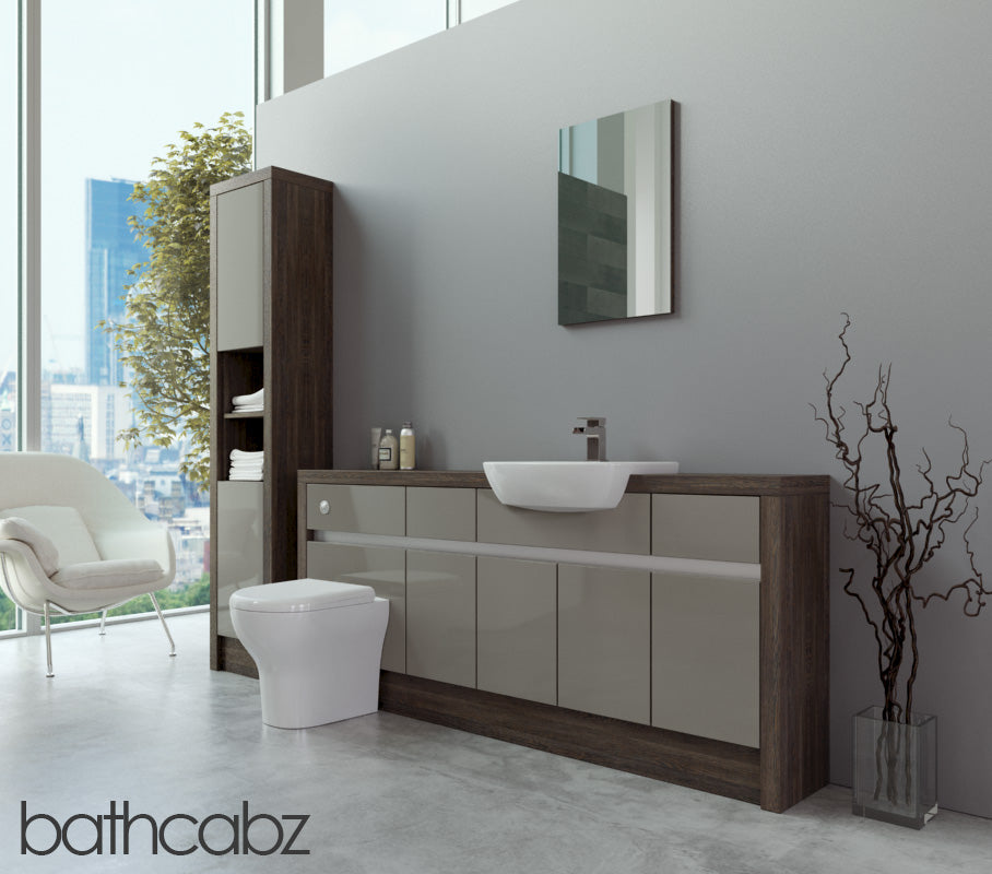 SIDONA MALI WENGE BASE & TALL UNIT BATHROOM FITTED FURNITURE