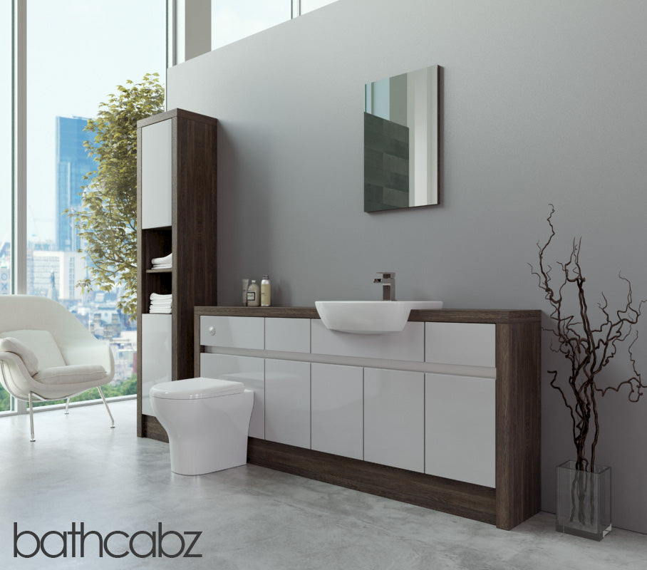 SIDONA MALI WENGE BASE & TALL UNIT BATHROOM FITTED FURNITURE