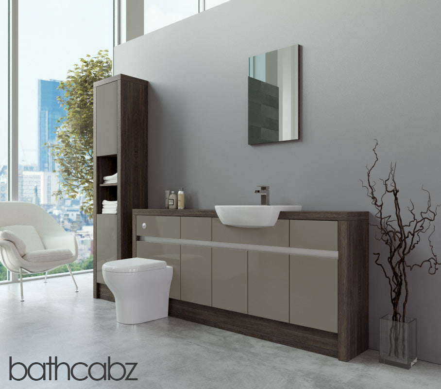 SIDONA MALI WENGE BASE & TALL UNIT BATHROOM FITTED FURNITURE
