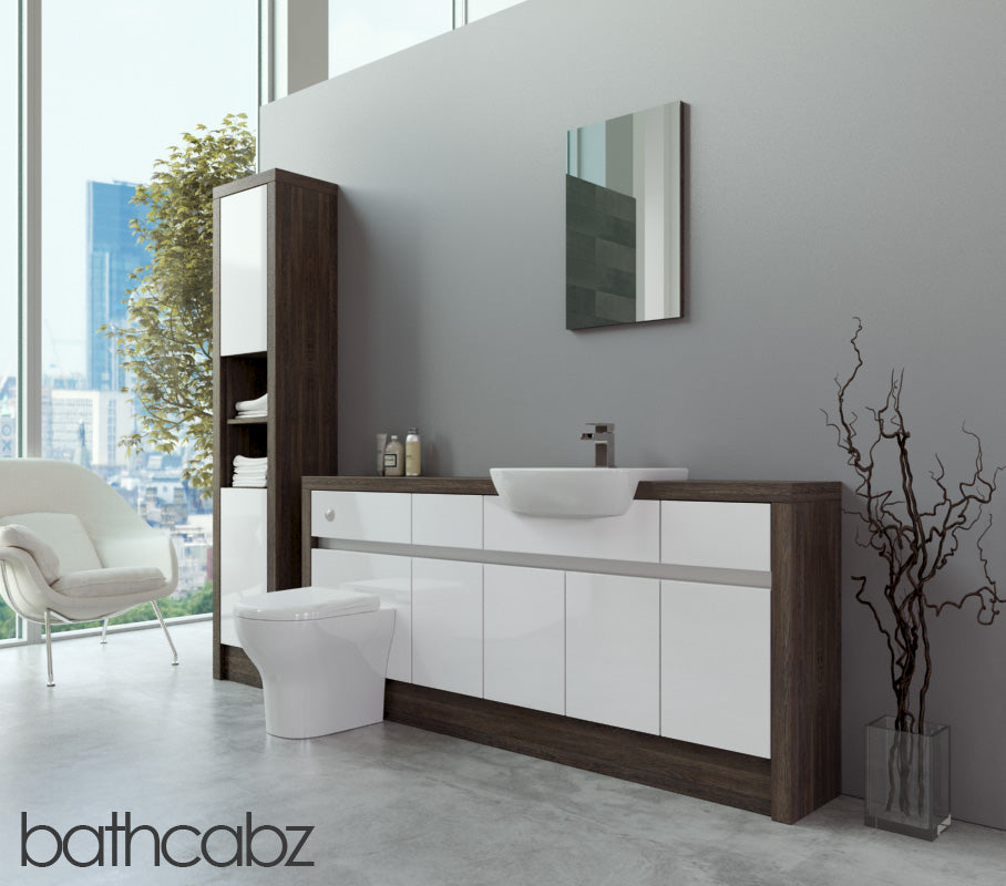 SIDONA MALI WENGE BASE & TALL UNIT BATHROOM FITTED FURNITURE