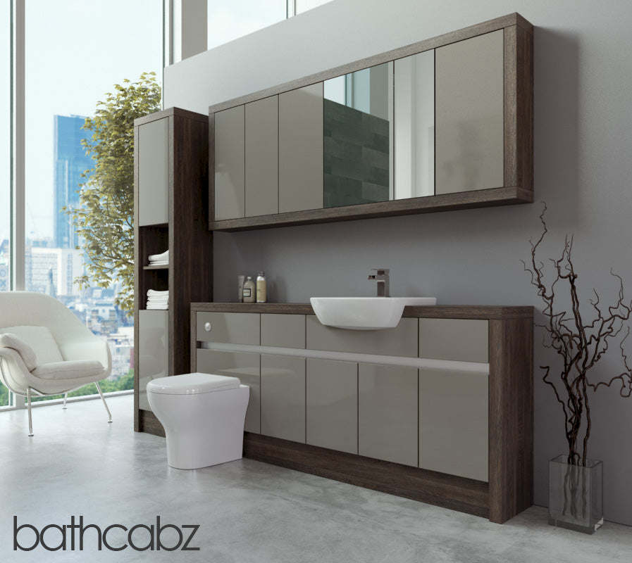SIDONA MALI WENGE BASE, WALL & TALL UNIT BATHROOM FITTED FURNITURE