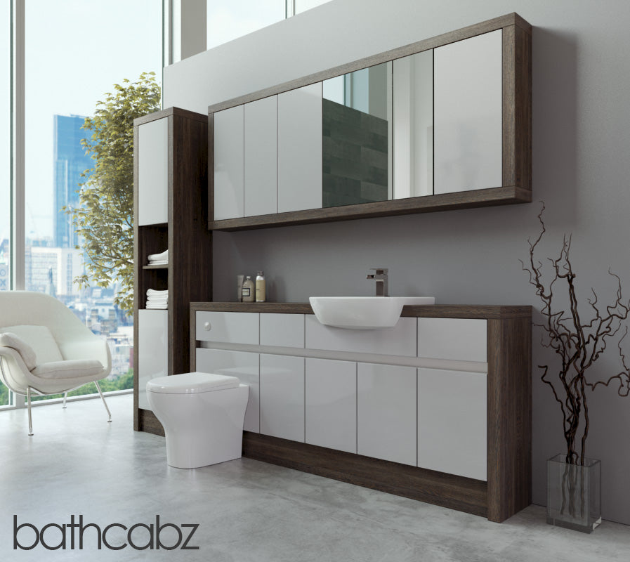 SIDONA MALI WENGE BASE, WALL & TALL UNIT BATHROOM FITTED FURNITURE