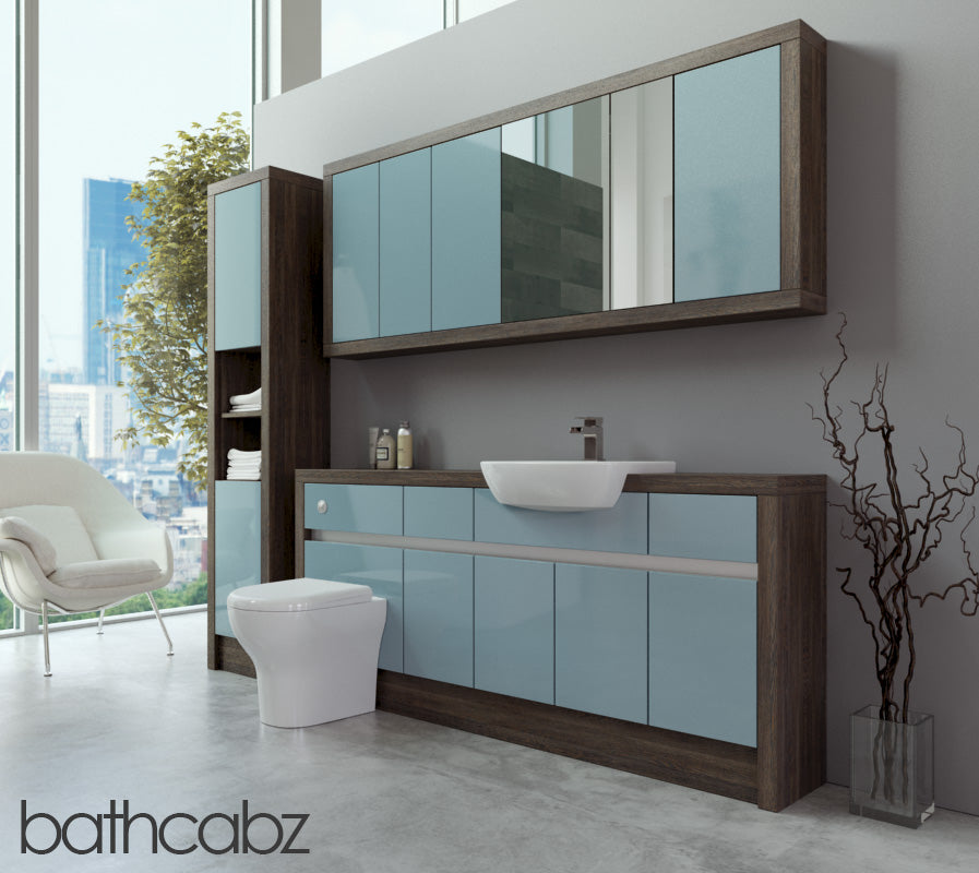 SIDONA MALI WENGE BASE, WALL & TALL UNIT BATHROOM FITTED FURNITURE