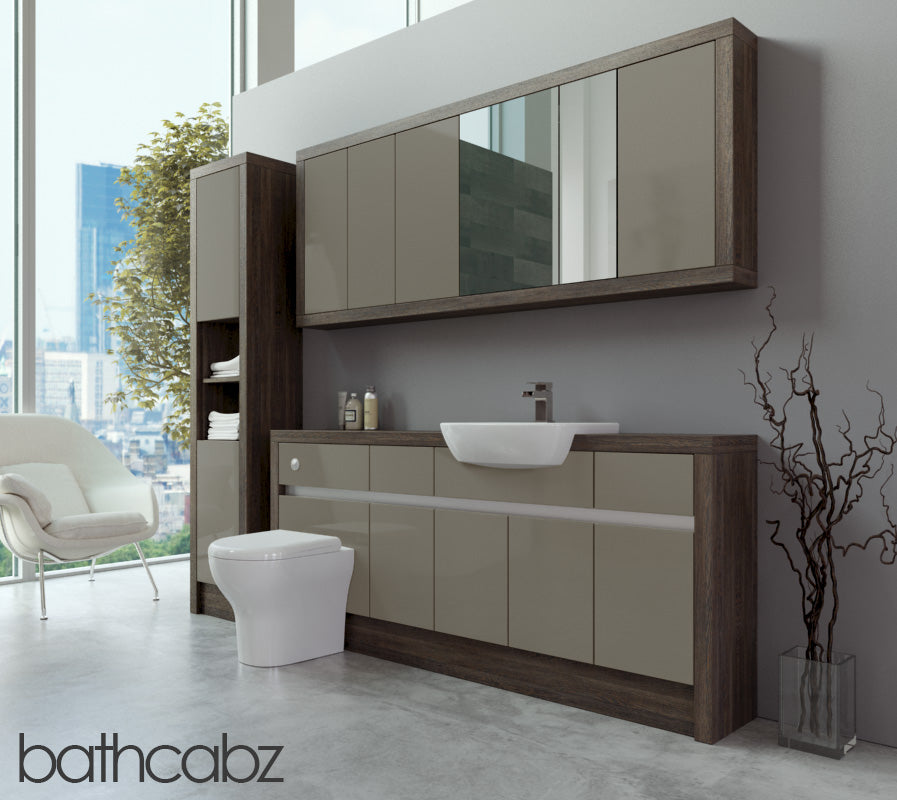 SIDONA MALI WENGE BASE, WALL & TALL UNIT BATHROOM FITTED FURNITURE