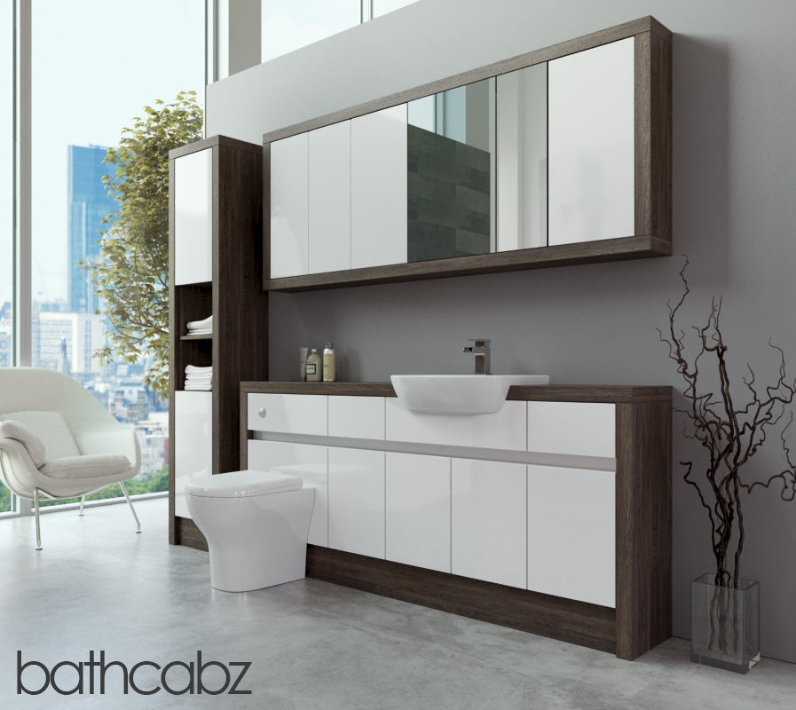 SIDONA MALI WENGE BASE, WALL & TALL UNIT BATHROOM FITTED FURNITURE