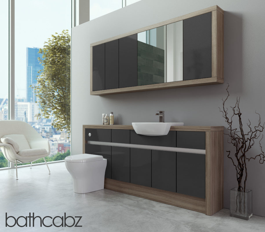 SIDONA DRIFTWOOD BASE & WALL UNITS BATHROOM FITTED FURNITURE