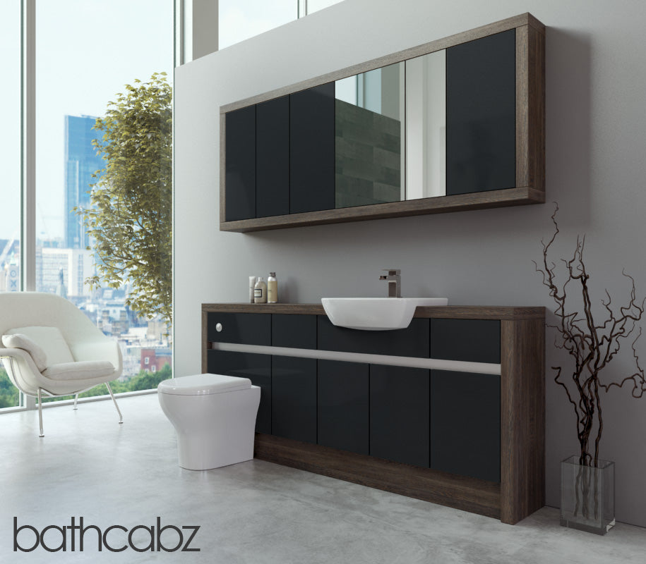 SIDONA MALI WENGE BASE & WALL UNITS BATHROOM FITTED FURNITURE