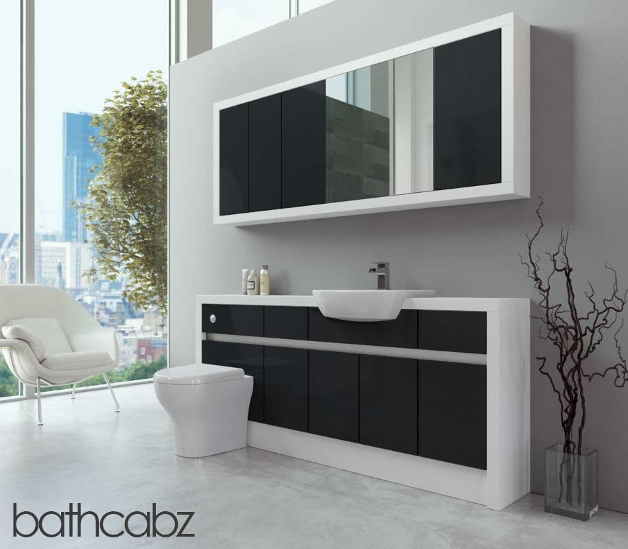 SIDONA WHITE MATT BASE & WALL UNITS BATHROOM FITTED FURNITURE