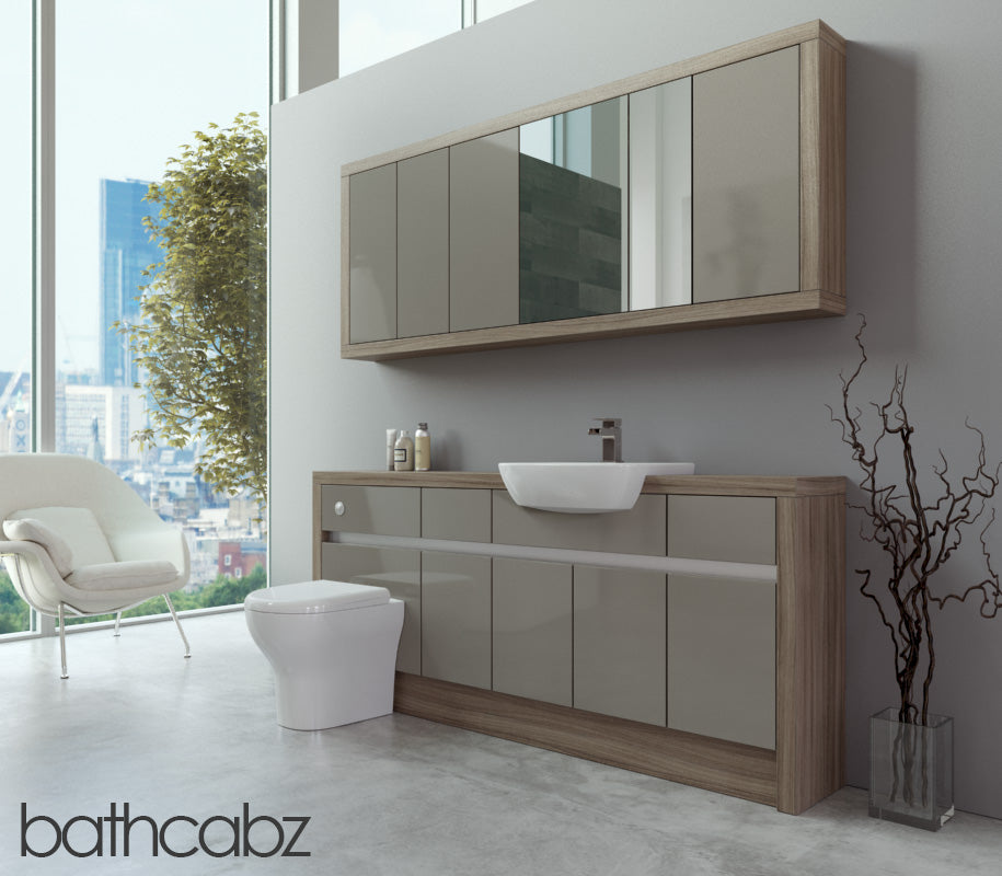 SIDONA DRIFTWOOD BASE & WALL UNITS BATHROOM FITTED FURNITURE