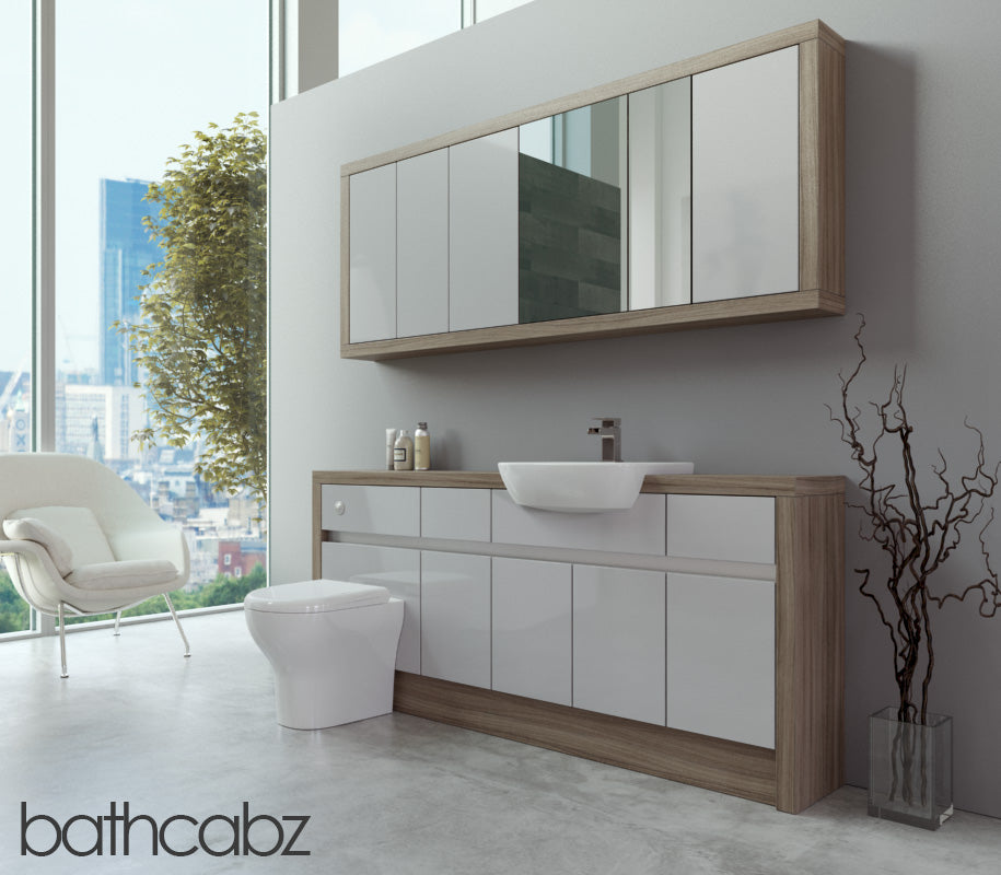 SIDONA DRIFTWOOD BASE & WALL UNITS BATHROOM FITTED FURNITURE