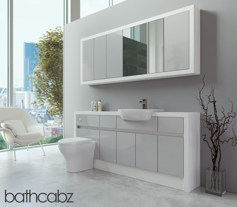 SIDONA WHITE MATT BASE & WALL UNITS BATHROOM FITTED FURNITURE