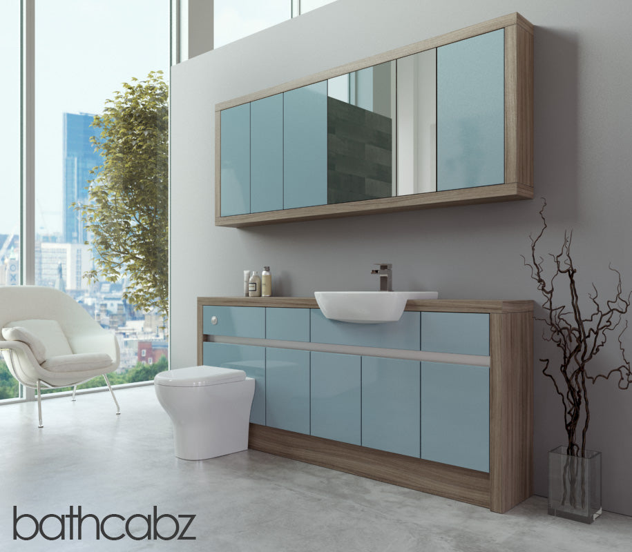 SIDONA DRIFTWOOD BASE & WALL UNITS BATHROOM FITTED FURNITURE