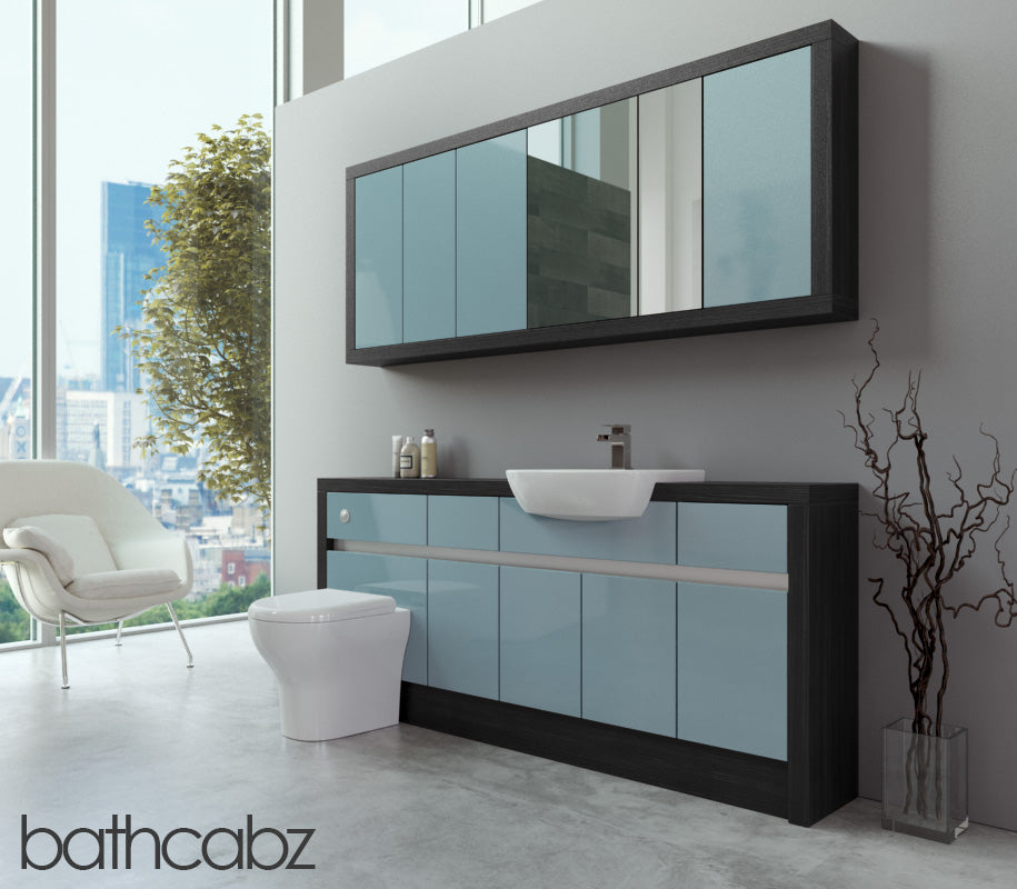 SIDONA HACIENDA BLACK BASE & WALL UNITS BATHROOM FITTED FURNITURE