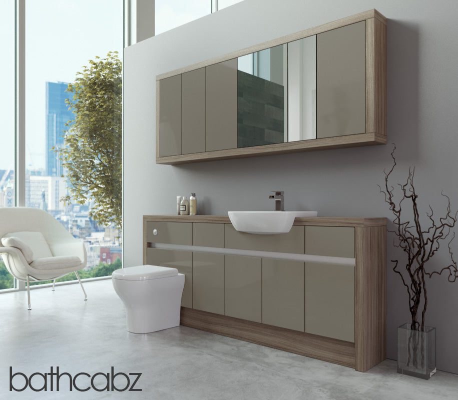 SIDONA DRIFTWOOD BASE & WALL UNITS BATHROOM FITTED FURNITURE