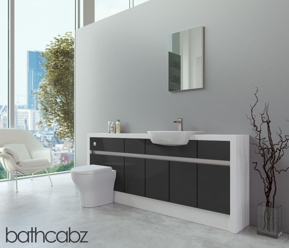 SIDONA WHITE MATT BASE UNITS BATHROOM FITTED FURNITURE