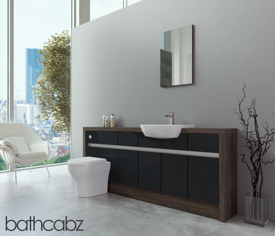 SIDONA MALI WENGE BASE UNITS BATHROOM FITTED FURNITURE