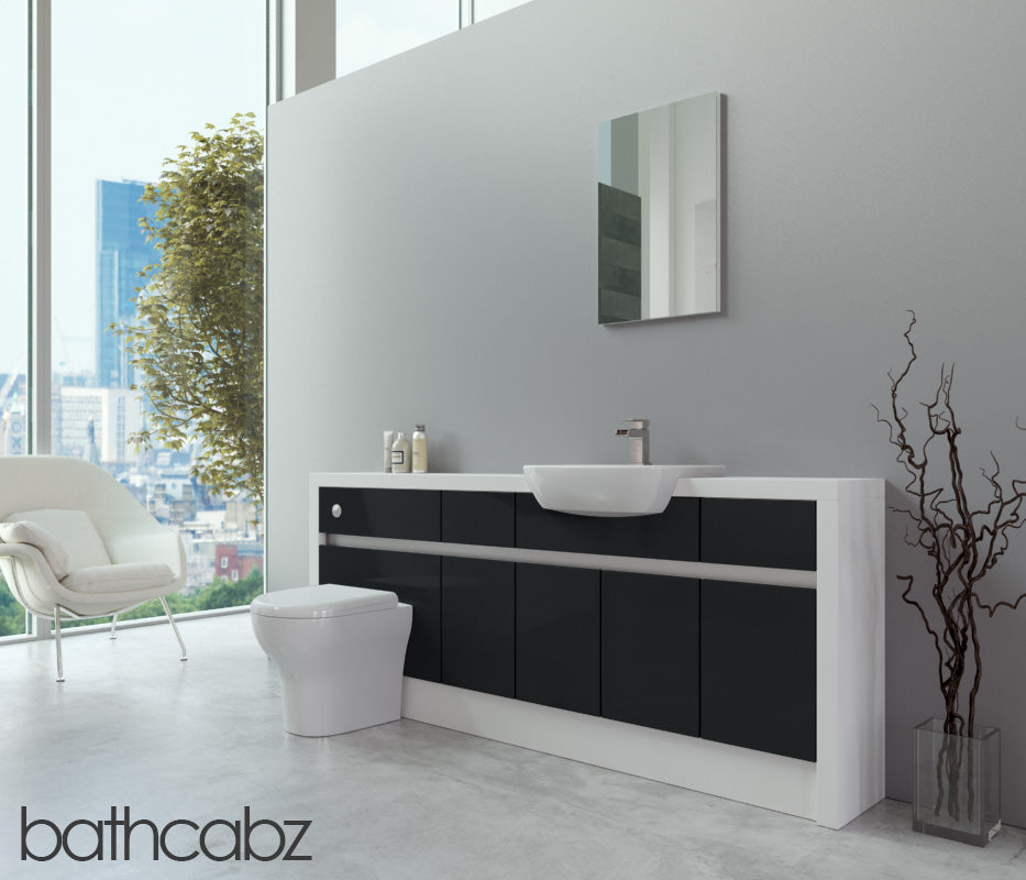 SIDONA WHITE MATT BASE UNITS BATHROOM FITTED FURNITURE