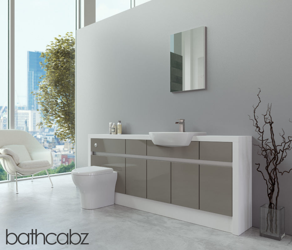 SIDONA WHITE MATT BASE UNITS BATHROOM FITTED FURNITURE