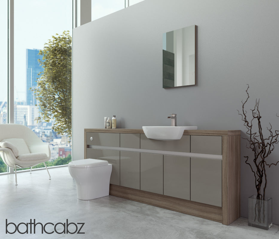 SIDONA DRIFTWOOD BASE UNITS BATHROOM FITTED FURNITURE