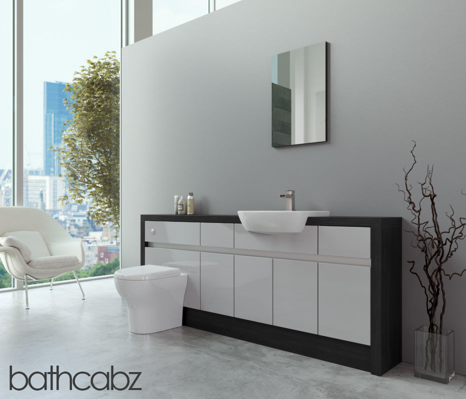SIDONA HACIENDA BLACK BASE UNITS BATHROOM FITTED FURNITURE