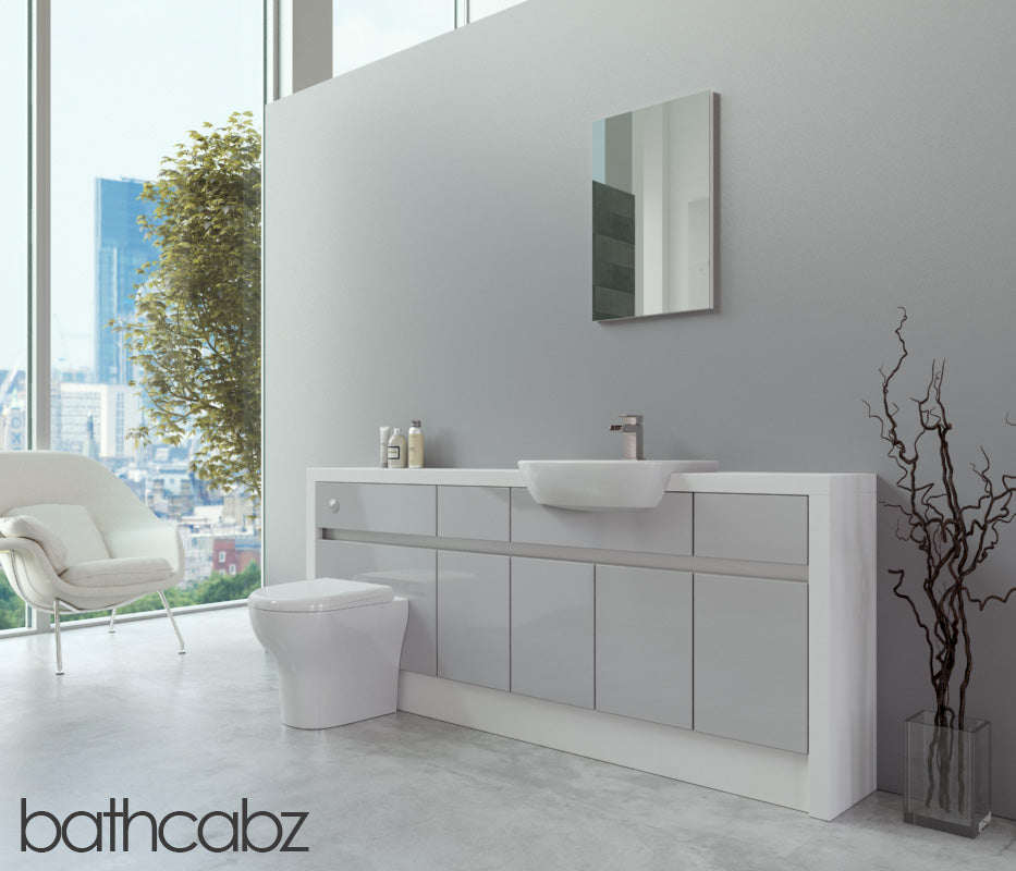 SIDONA WHITE MATT BASE UNITS BATHROOM FITTED FURNITURE