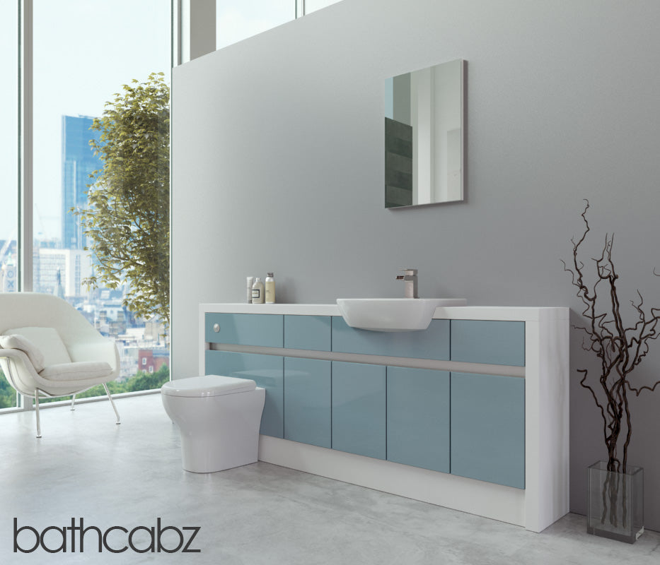 SIDONA WHITE MATT BASE UNITS BATHROOM FITTED FURNITURE