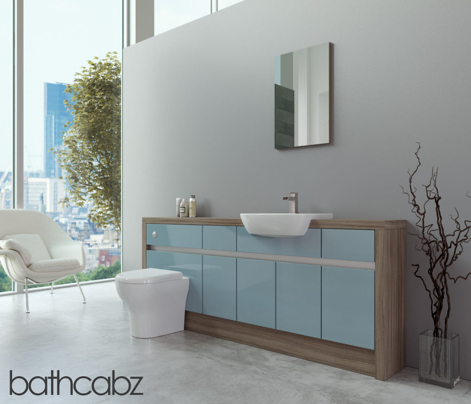SIDONA DRIFTWOOD BASE UNITS BATHROOM FITTED FURNITURE