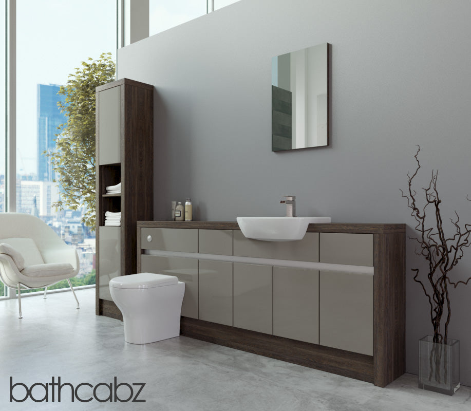 SIDONA MALI WENGE BASE & TALL UNIT BATHROOM FITTED FURNITURE
