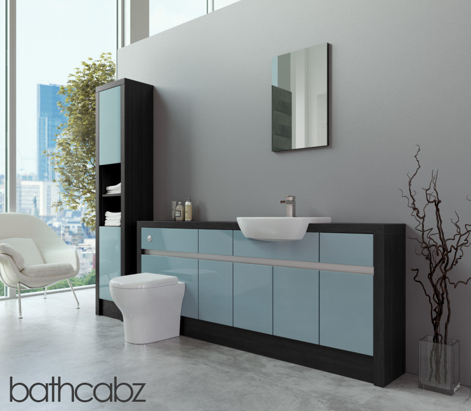 SIDONA HACIENDA BLACK BASE & TALL UNIT BATHROOM FITTED FURNITURE