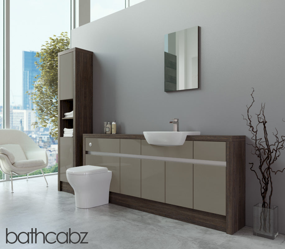 SIDONA MALI WENGE BASE & TALL UNIT BATHROOM FITTED FURNITURE