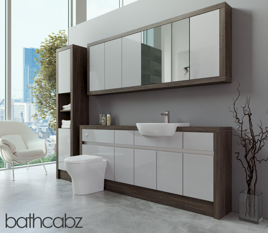SIDONA MALI WENGE BASE, WALL & TALL UNIT BATHROOM FITTED FURNITURE