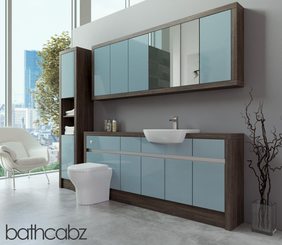 SIDONA MALI WENGE BASE, WALL & TALL UNIT BATHROOM FITTED FURNITURE