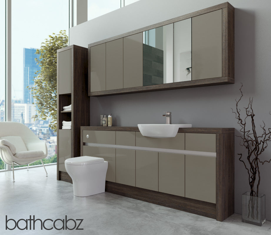 SIDONA MALI WENGE BASE, WALL & TALL UNIT BATHROOM FITTED FURNITURE