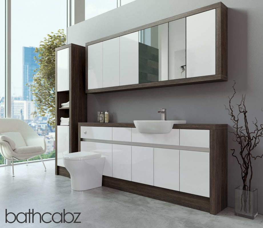 SIDONA MALI WENGE BASE, WALL & TALL UNIT BATHROOM FITTED FURNITURE