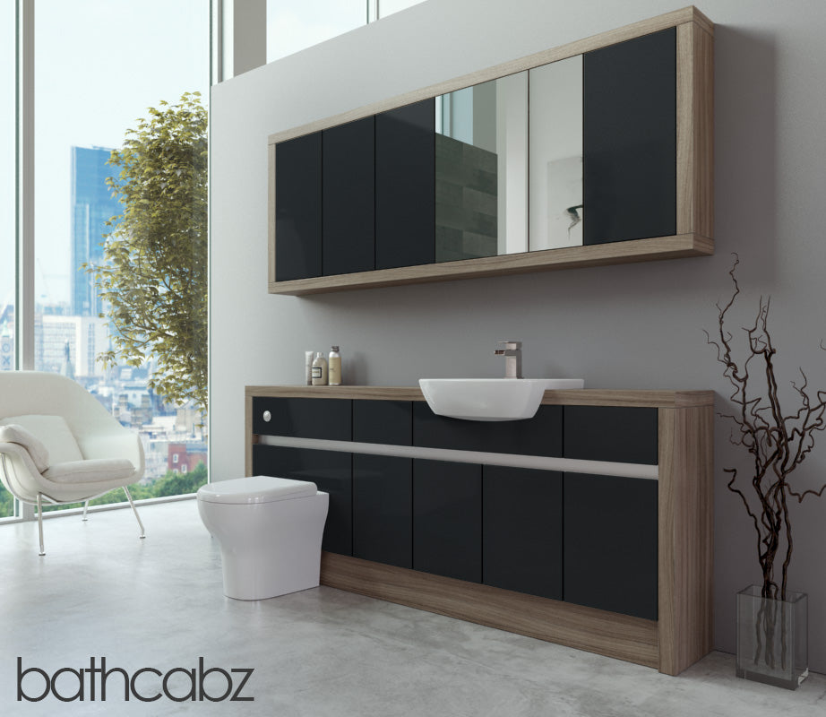 SIDONA DRIFTWOOD BASE & WALL UNITS BATHROOM FITTED FURNITURE