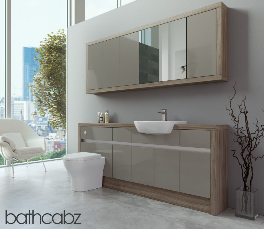 SIDONA DRIFTWOOD BASE & WALL UNITS BATHROOM FITTED FURNITURE