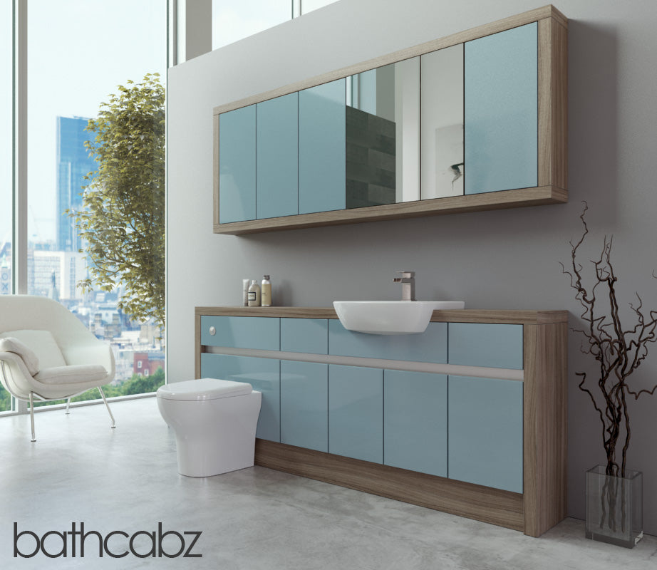 SIDONA DRIFTWOOD BASE & WALL UNITS BATHROOM FITTED FURNITURE