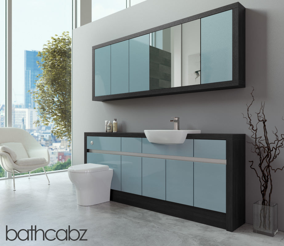 SIDONA HACIENDA BLACK BASE & WALL UNITS BATHROOM FITTED FURNITURE