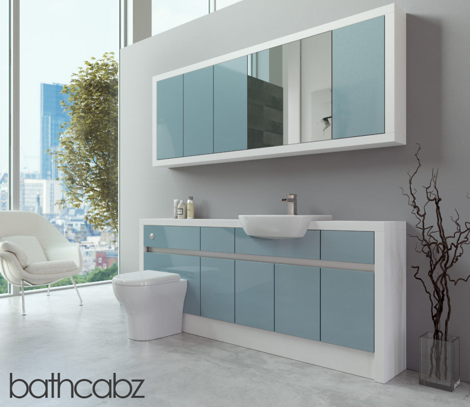 SIDONA WHITE MATT BASE & WALL UNITS BATHROOM FITTED FURNITURE